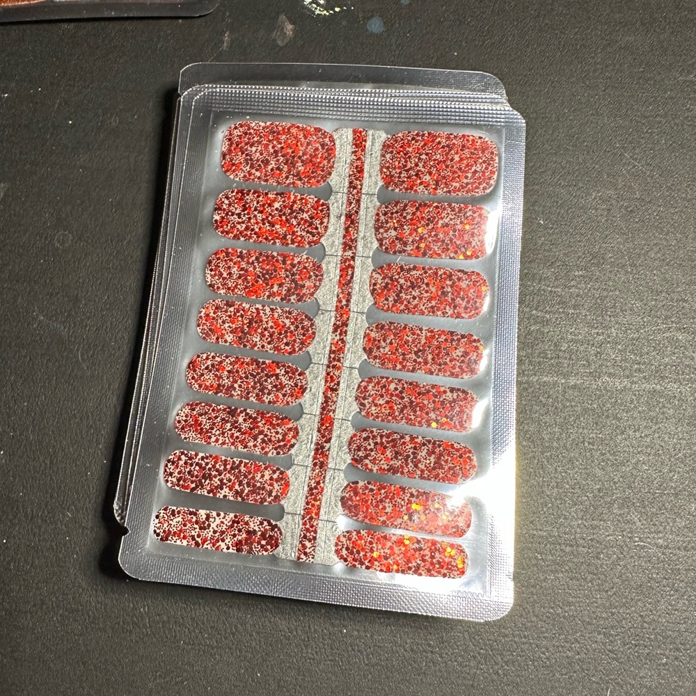 Lilly and Fox Brand New nail stickers in RED glitter